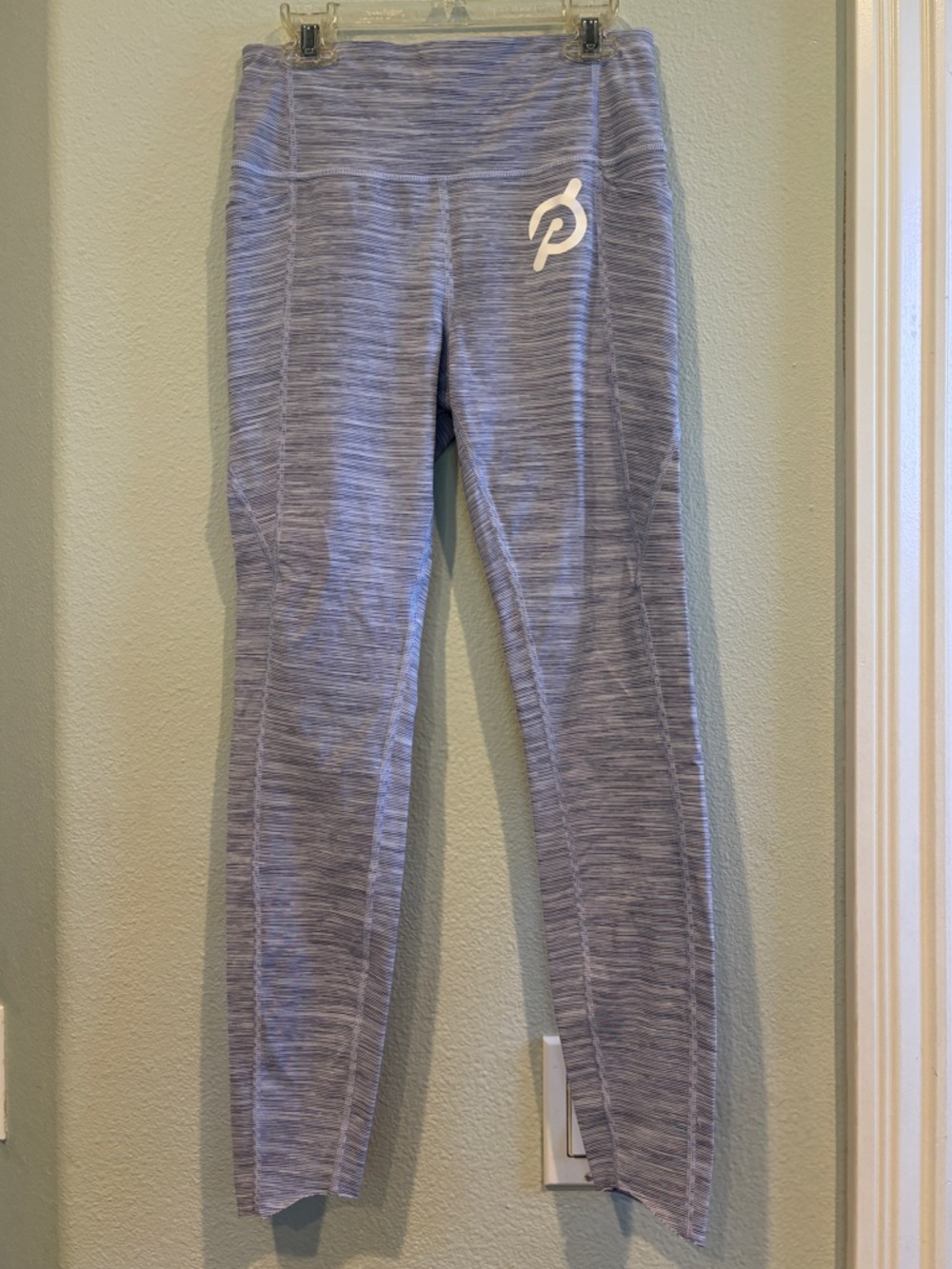 Peloton Light Lavender Striped Workout Leggings